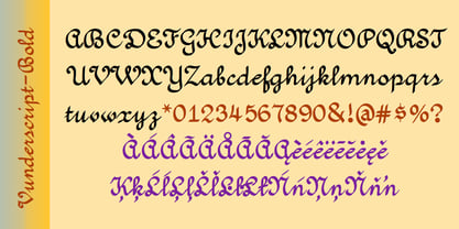 Vunder Script Fuente Póster 7