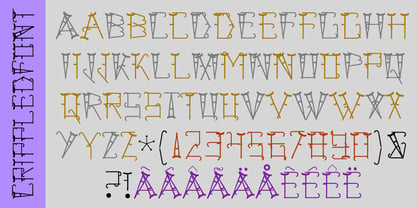 Crippled Font Fuente Póster 4