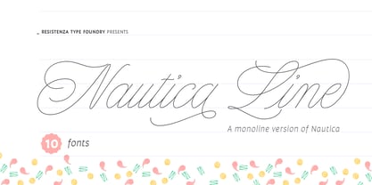 Nautica Line Font Poster 1