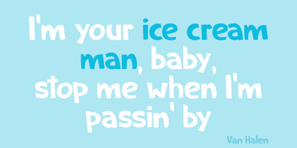 Ice Cream Man Font Poster 4