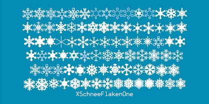 XSchnee Flaken Font Poster 4