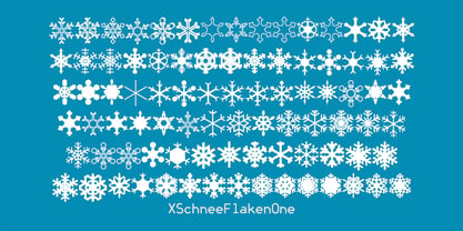 XSchnee Flaken Fuente Póster 4