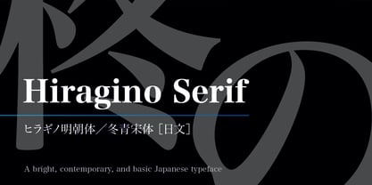 Hiragino Serif Police Poster 1