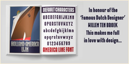 America Line Font Poster 8