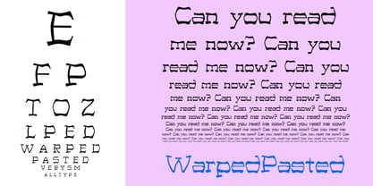 Warped Pasted Font Poster 3