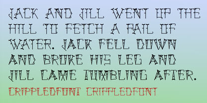 Crippled Font Font Poster 2