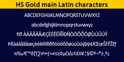 HS Gold Font Poster 8