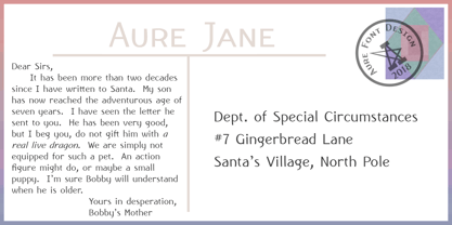 Aure Jane Font Poster 6