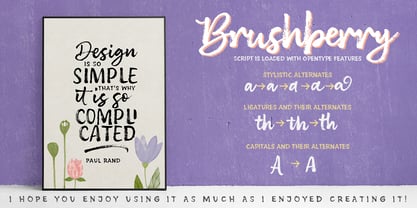 Brushberry Font Poster 9
