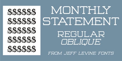 Monthly Statement JNL Font Poster 1