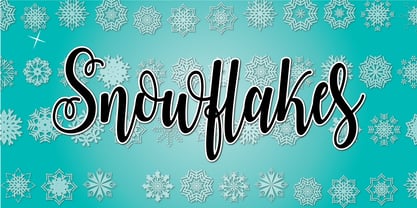 Christmas Flakes Font Poster 2