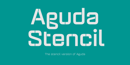 Aguda Stencil fuente Póster 1