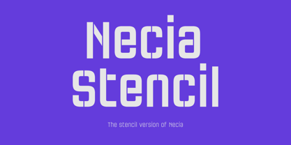 Necia Stencil Font Poster 1