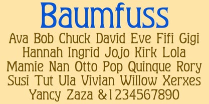 Baumfuss Font Poster 2