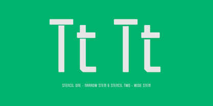 Tecnica Stencil Font Poster 2