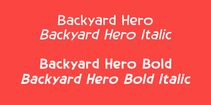Backyard Hero Font Poster 1