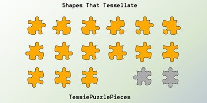 TessiePuzzlePieces Font Poster 3