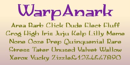 WarpedAnark Font Poster 2