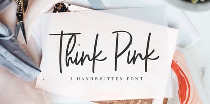 Think Pink Font Poster 9