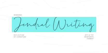 Jendral Writing Pro Font Poster 1