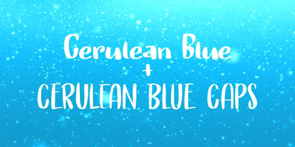 Cerulean Blue Font Poster 1