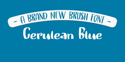 Cerulean Blue Font Poster 5