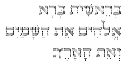 OL Hebrew David Deco Linear Fuente Póster 1