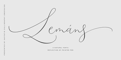 Lemans Pen Script Font Poster 1