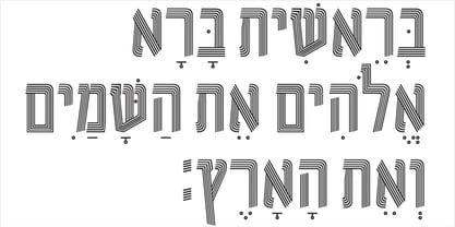OL Hebrew Prismatic Font Poster 1