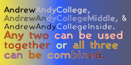 AndrewAndyCollege Font Poster 5