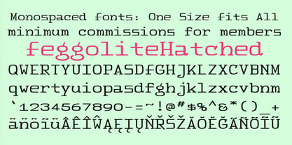 FeggoliteHatched Font Poster 2