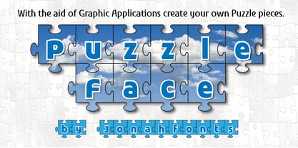 Puzzle Face Font Poster 2