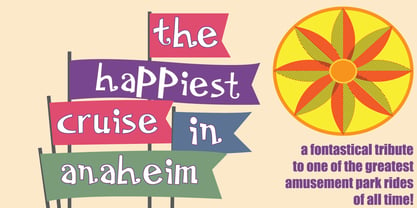 The Happiest Cruise In Anaheim Font Poster 1