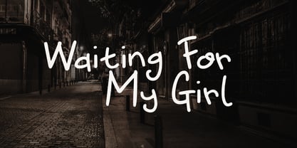 Waiting For My Girl Font Poster 5