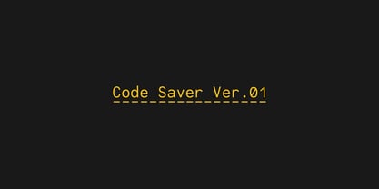 Code Saver Font Poster 2