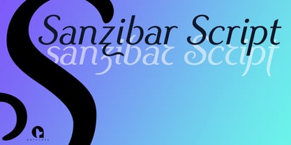 Sanzibar Script Fuente Póster 1