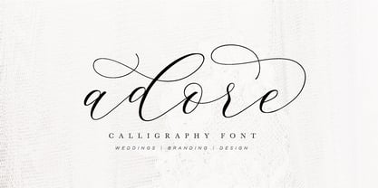 Adore Calligraphy Fuente Póster 1