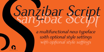 Sanzibar Script Fuente Póster 6