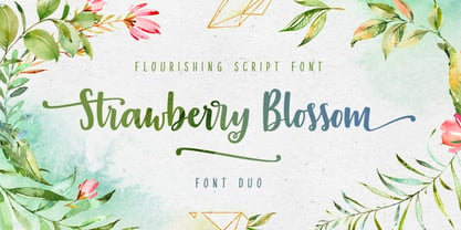 Strawberry Blossom Font Poster 9