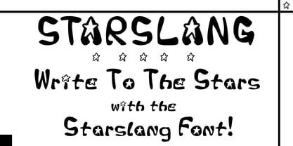 Starslang Font Poster 4