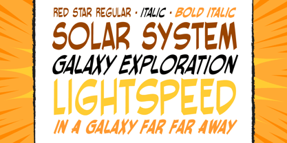 Red Star Font Poster 2