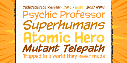 Yada Yada Yada Font Poster 2