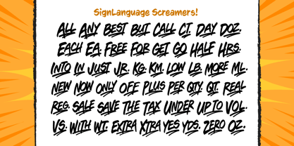 Sign Language Font Poster 3