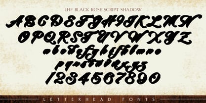 LHF Black Rose Script Font Poster 8