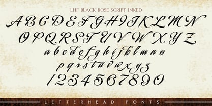 LHF Black Rose Script Fuente Póster 7