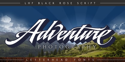 LHF Black Rose Script Font Poster 4