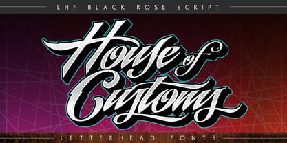 LHF Black Rose Script Font Poster 1