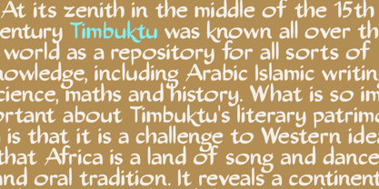 Tombouctou Font Poster 2