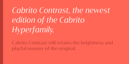 Cabrito Contrast Font Poster 10