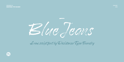 Blue Jeans Fuente Póster 8